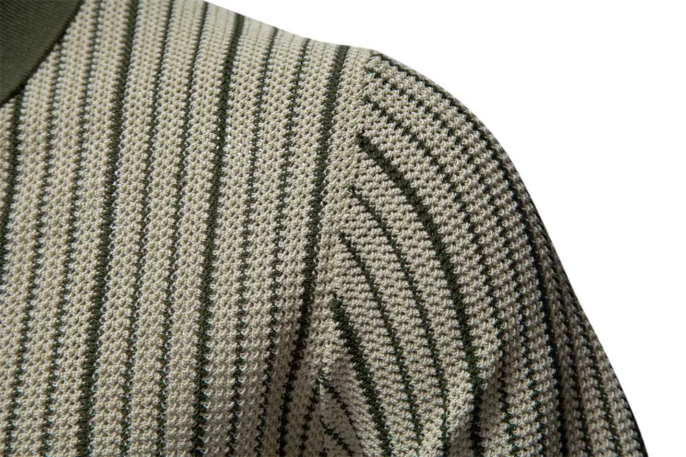 Capri Striped Knit Button Polo