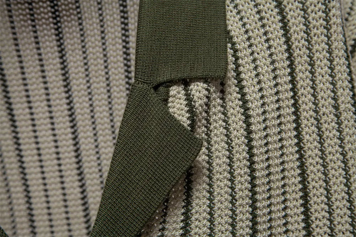 Capri Striped Knit Button Polo