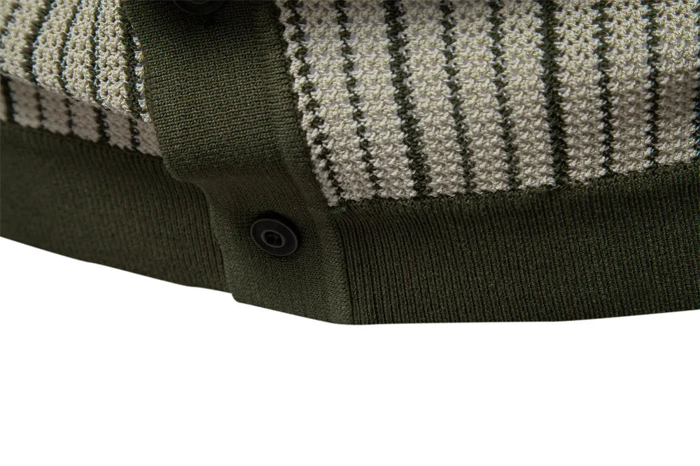 Capri Striped Knit Button Polo