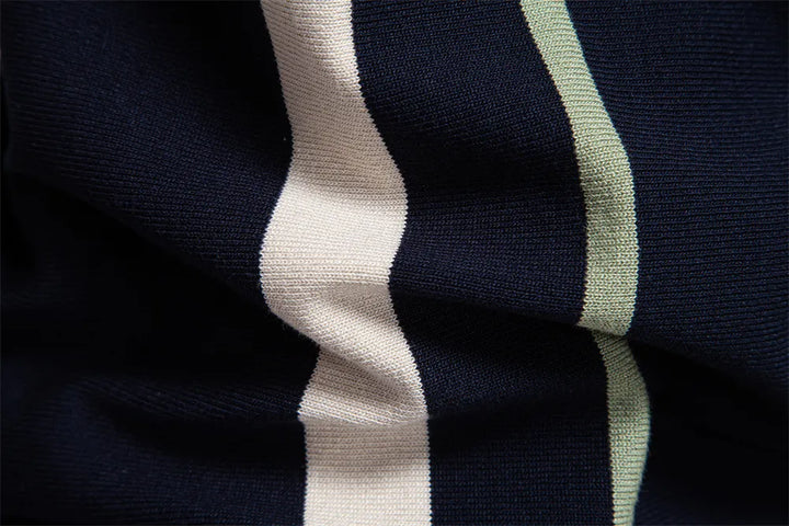 Amalfi Striped Knit Polo Shirt