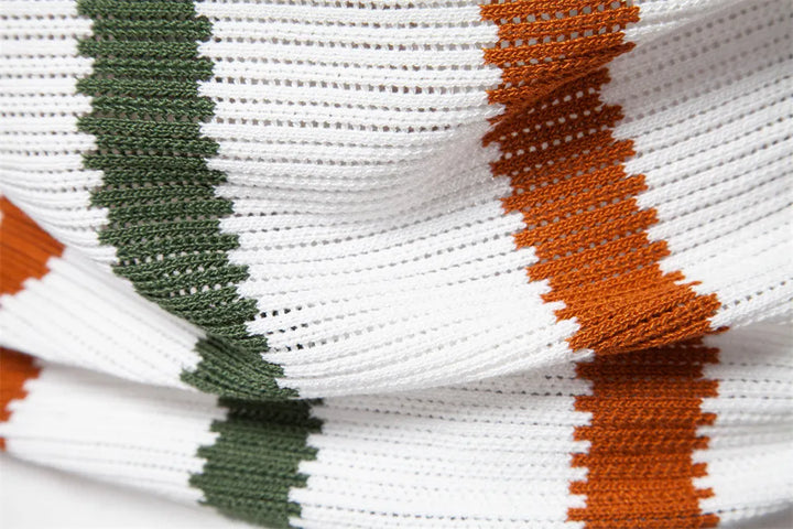 Riviera Striped Knit Polo Shirt