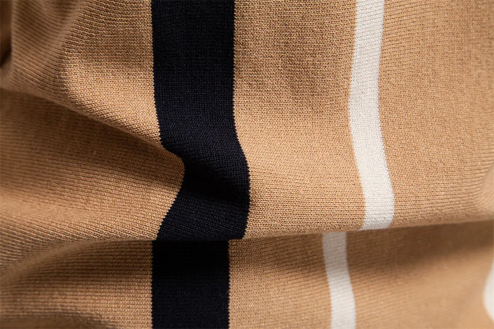 Amalfi Striped Knit Polo Shirt