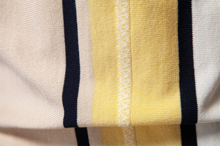 Amalfi Striped Knit Polo Shirt