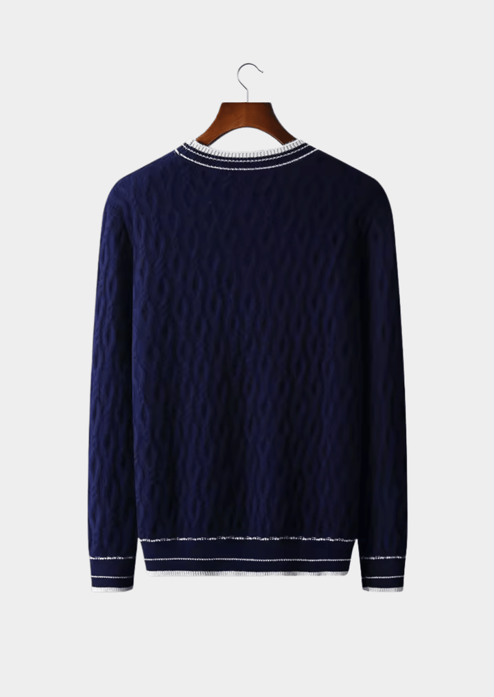WOOL JACQUARD CREWNECK