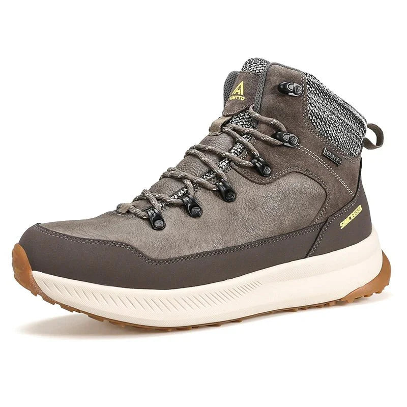 HUMTTO Winter Snow Boots Leather Hiking Shoes for Men Waterproof Sports Mens Luxury Designer Outdoor Climbing Trekking Sneakers