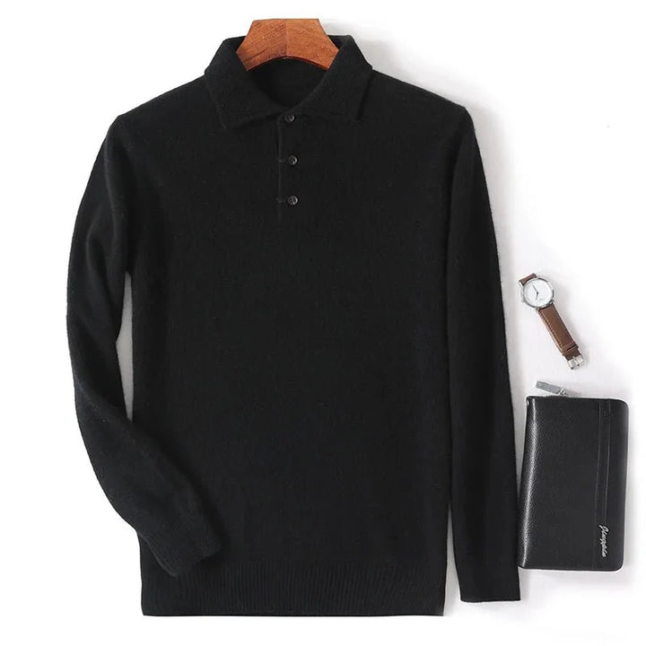 Autumn And Winter New 100% Pure Wool Sweater Men's Round Neck Solid Color Thick Loose Wool Knit Bottoming Shirt