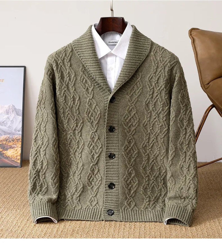 Oxford Cable Knit Cardigan