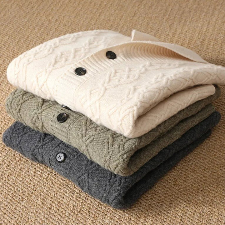 Oxford Cable Knit Cardigan