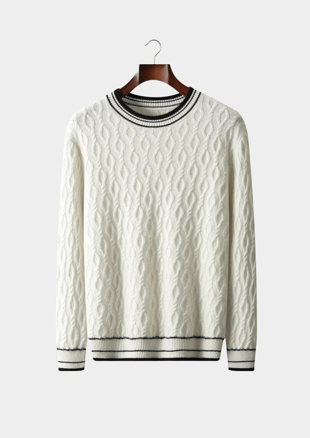 WOOL JACQUARD CREWNECK