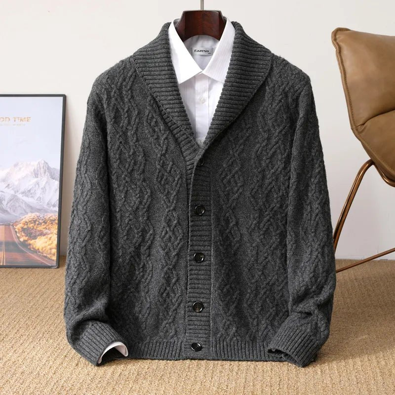 Oxford Cable Knit Cardigan
